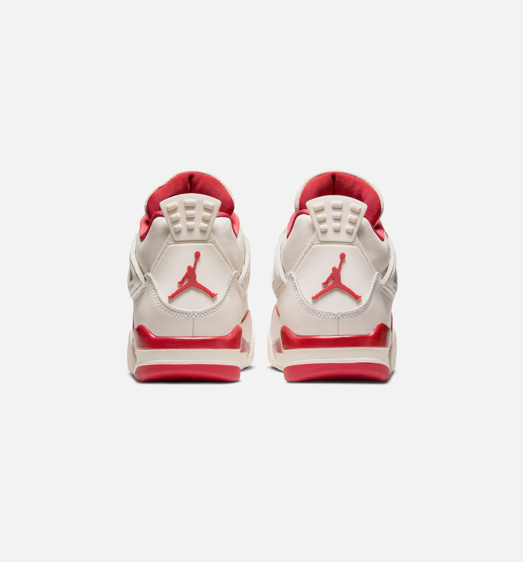 Air Jordan 4 Retro Valentine's Day Women's 生活方式运动鞋｜Pale Ivory/Sierra Red/Tough Red