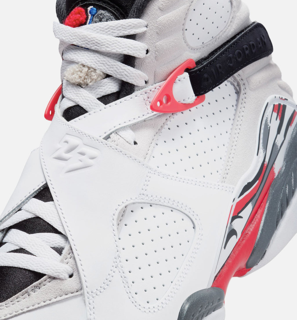 Air Jordan 8 Retro White and True Red 男子运动鞋 - 白/黑/真红