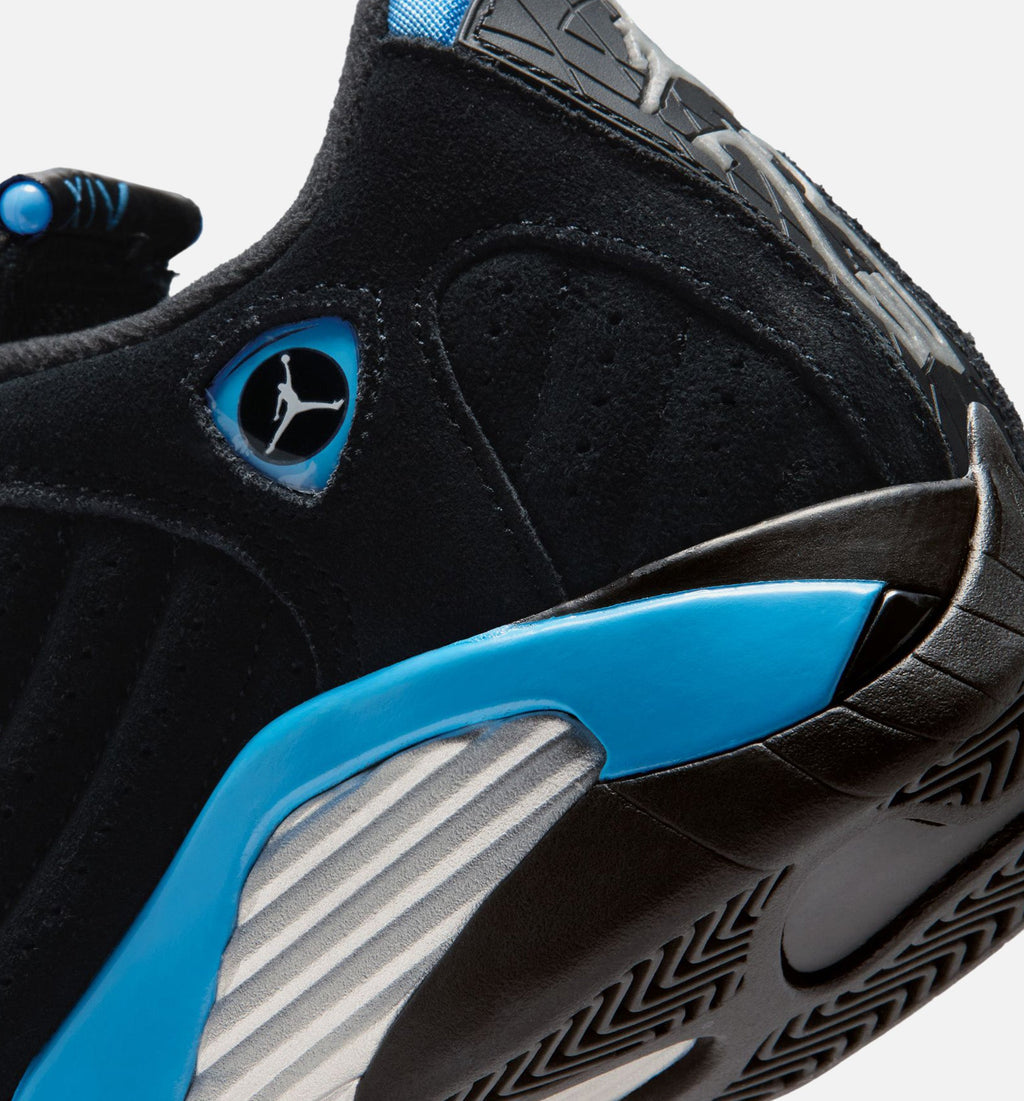 Air Jordan 14 Retro Black University Blue 大童运动鞋 - 黑/白/大学蓝