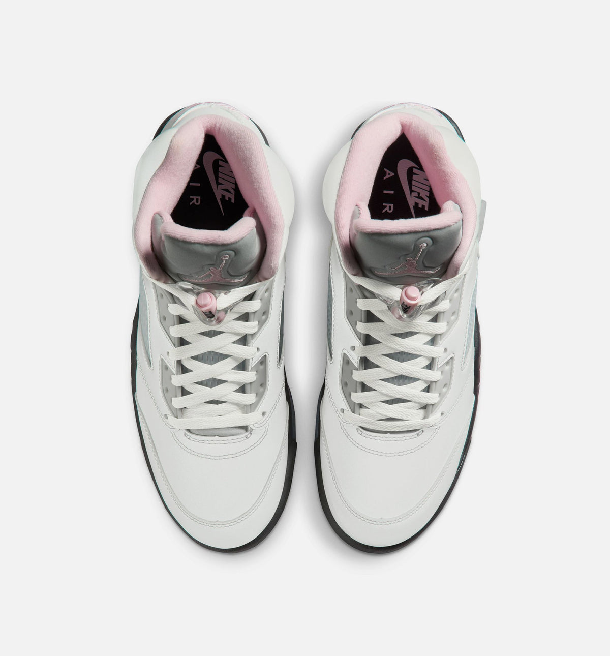 Air Jordan 5 Retro Medium Soft Pink 男子运动鞋 - 白/柔粉/黑