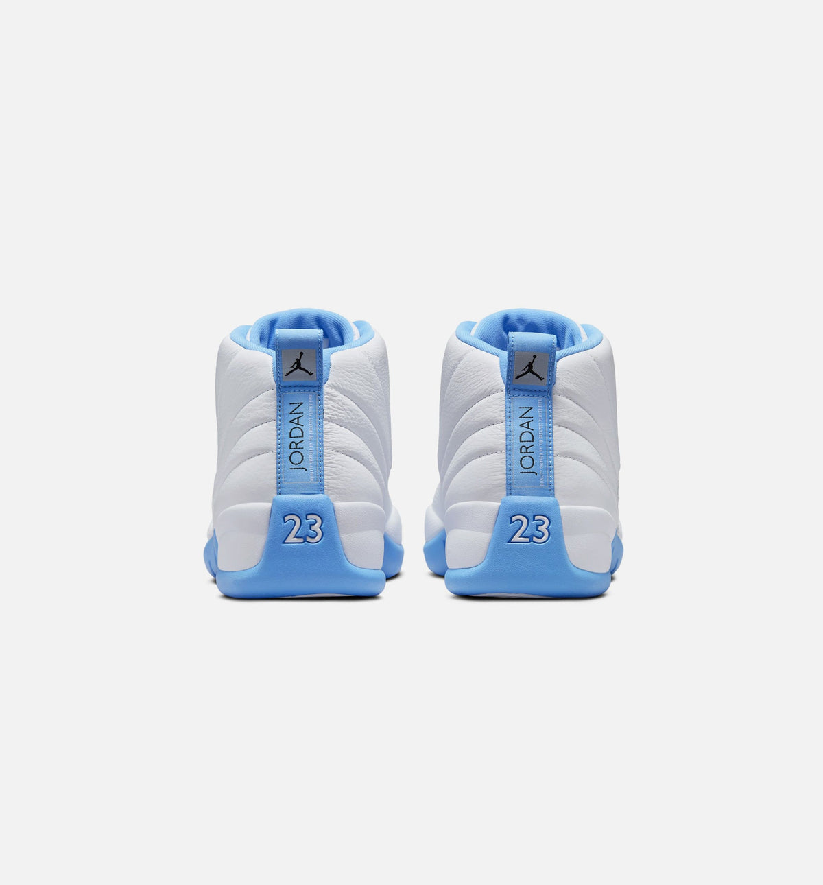 Air Jordan 12 Retro White and University Blue 男子运动鞋 - 白/大学蓝/金属银