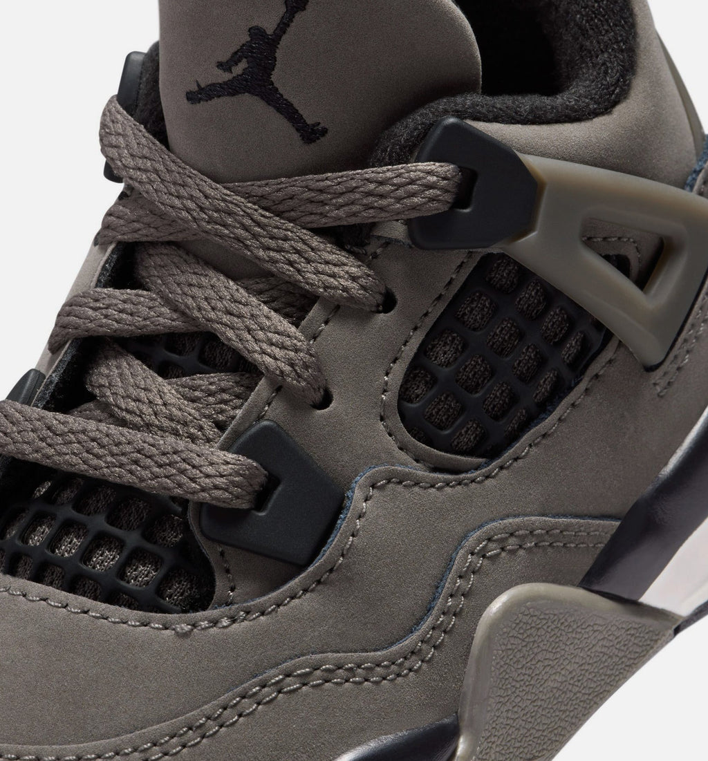 Air Jordan 4 Retro 婴幼儿生活方式运动鞋 - 洞石/黑色/月尘粒子（Cave Stone And Black）