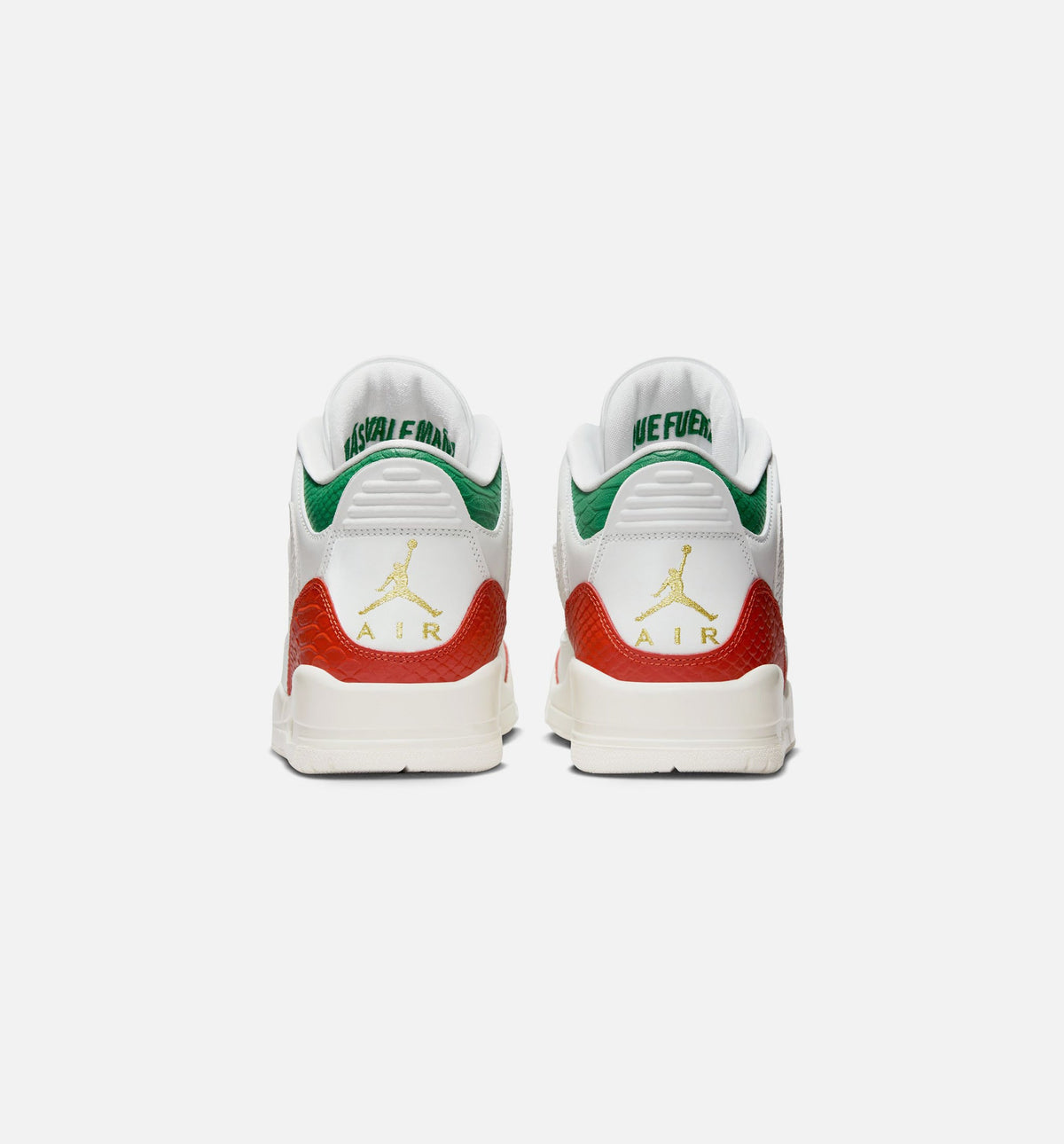 Air Jordan 3 Retro 男款生活方式运动鞋 - 峰白/松林绿/龙血红/金属金（El Vuelo）