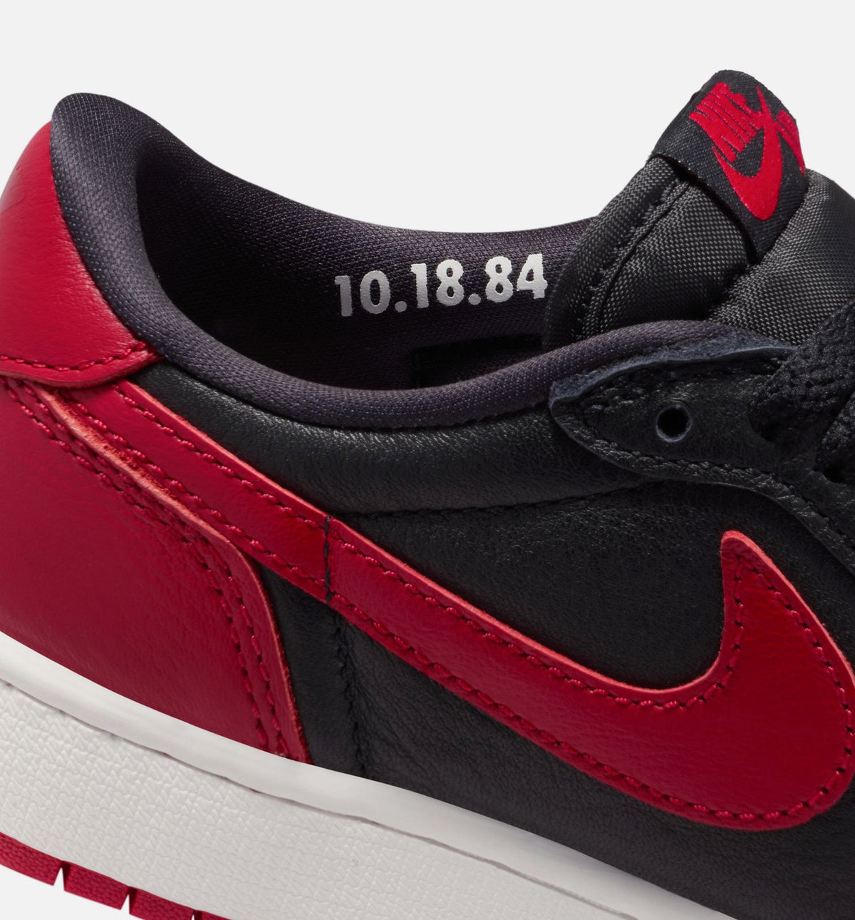 Air Jordan 1 Retro Low OG 大童生活方式运动鞋 - 黑色/大红/峰白（Banned）