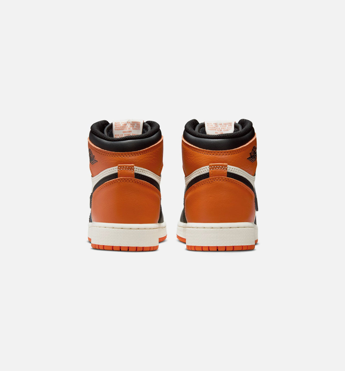 Air Jordan 1 Retro High OG 大童生活方式运动鞋 - 黑色/帆白/海星橙（Shattered Backboard）