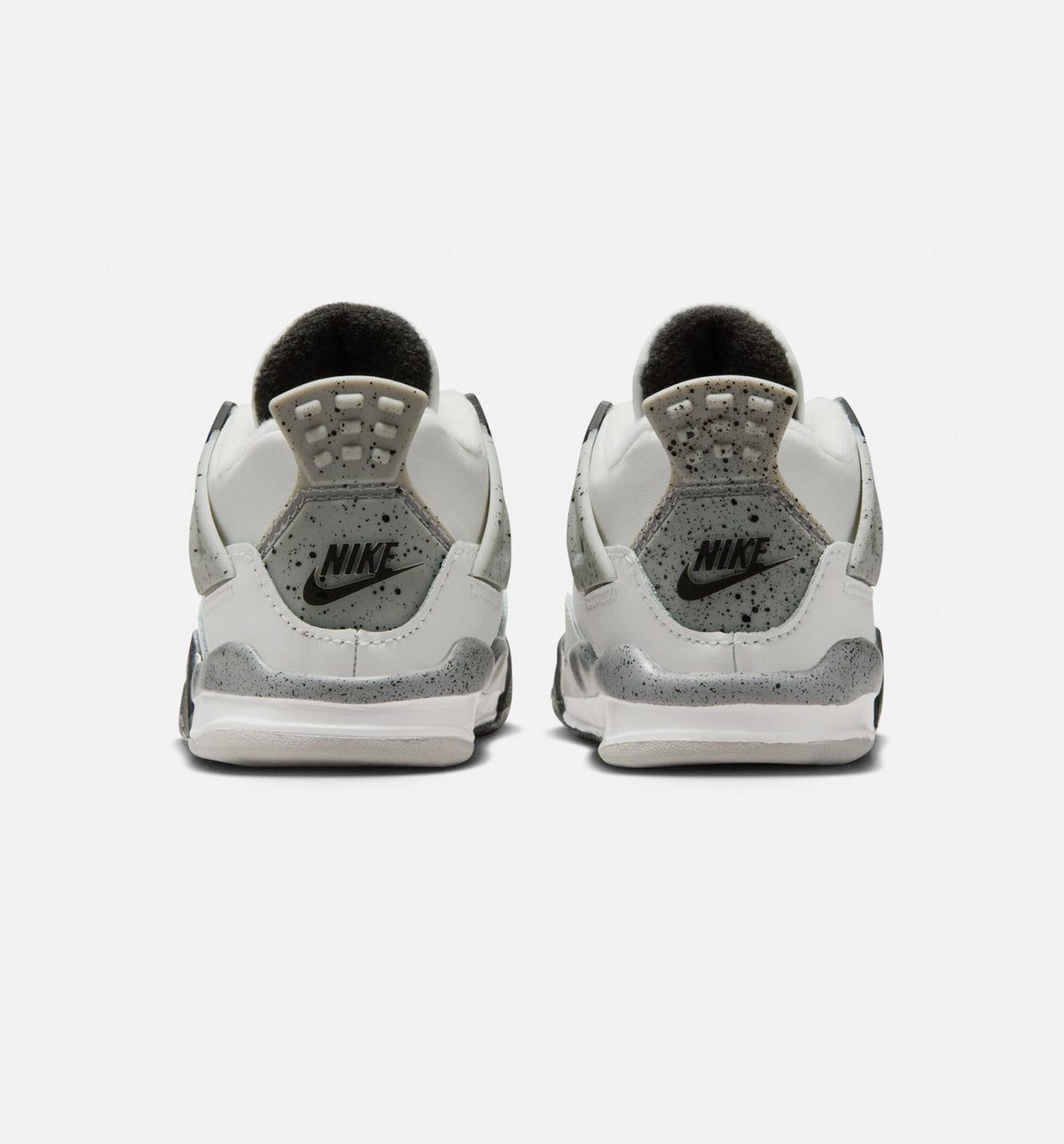 Air Jordan 4 Retro White Cement 婴幼童运动鞋 - 白水泥灰/火焰红