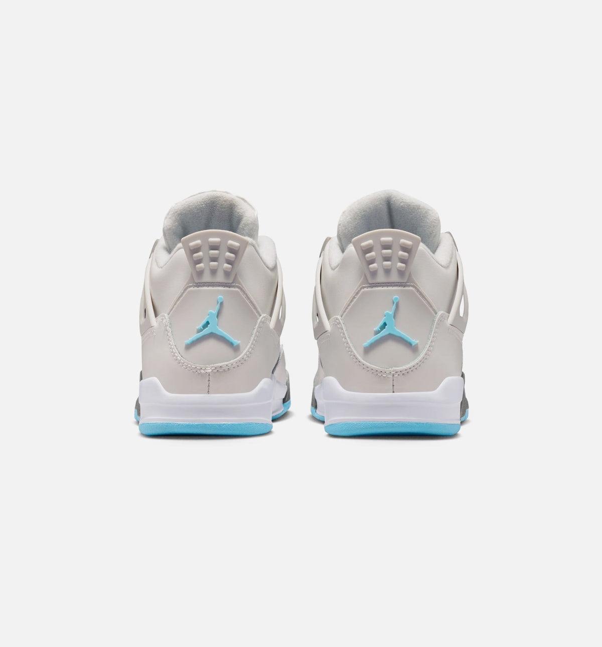 Air Jordan 4 Retro 学龄前儿生活方式运动鞋 - 光子尘/蓝霖/平展钓/白色/蓝色微小（Blue Chill）