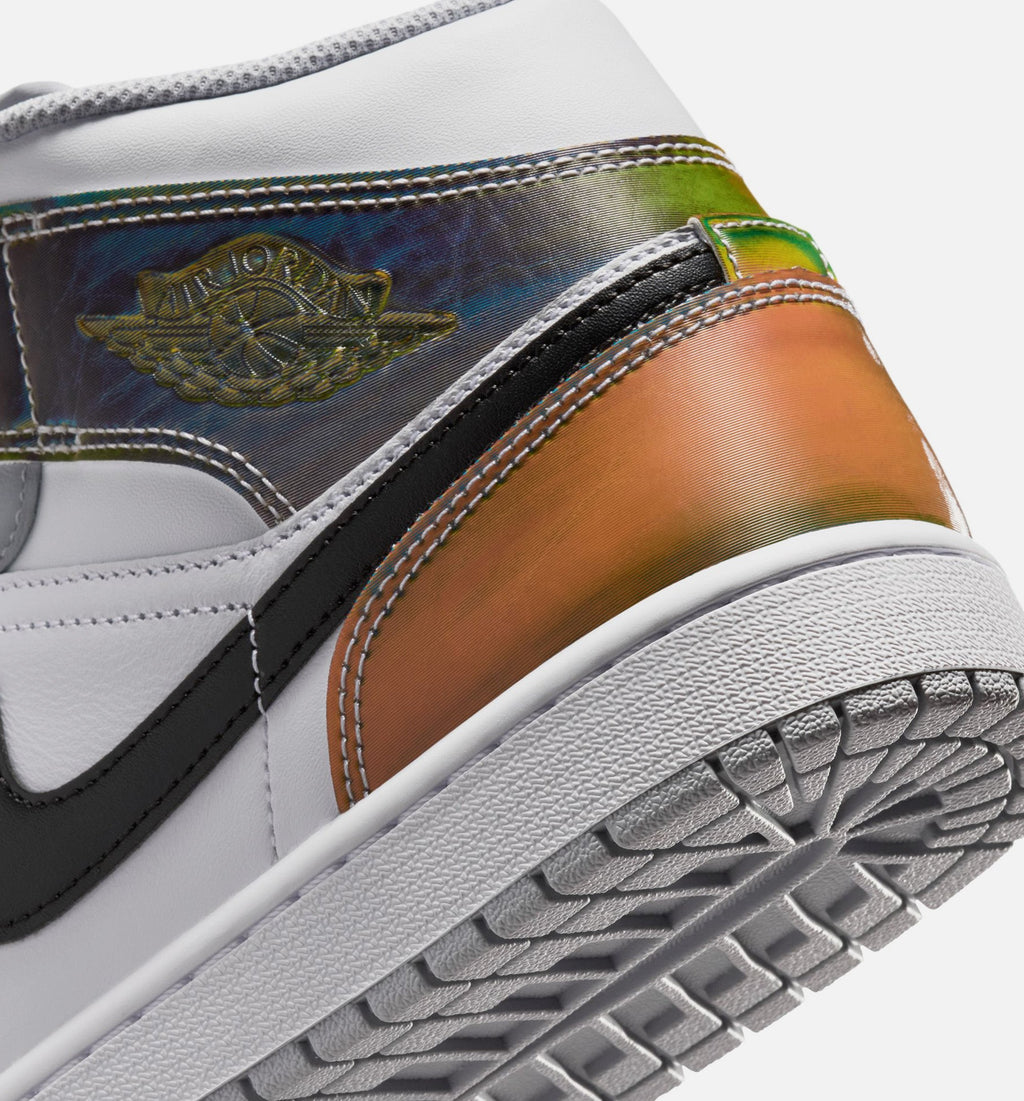 Air Jordan 1 Mid SE 男款生活方式运动鞋 - 黑/白/狼灰