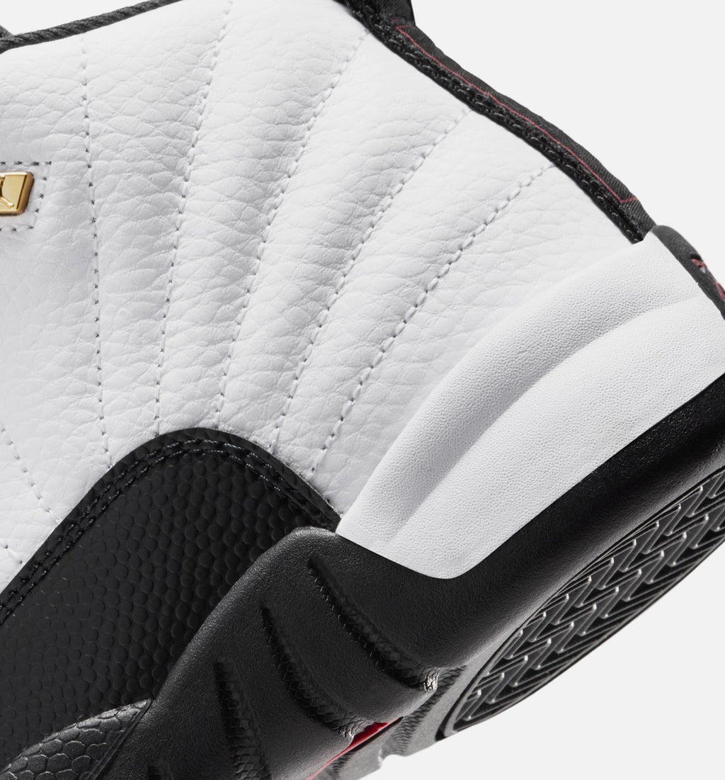 Air Jordan 12 Retro Taxi 小童运动鞋 - 白/黑/出租车黄