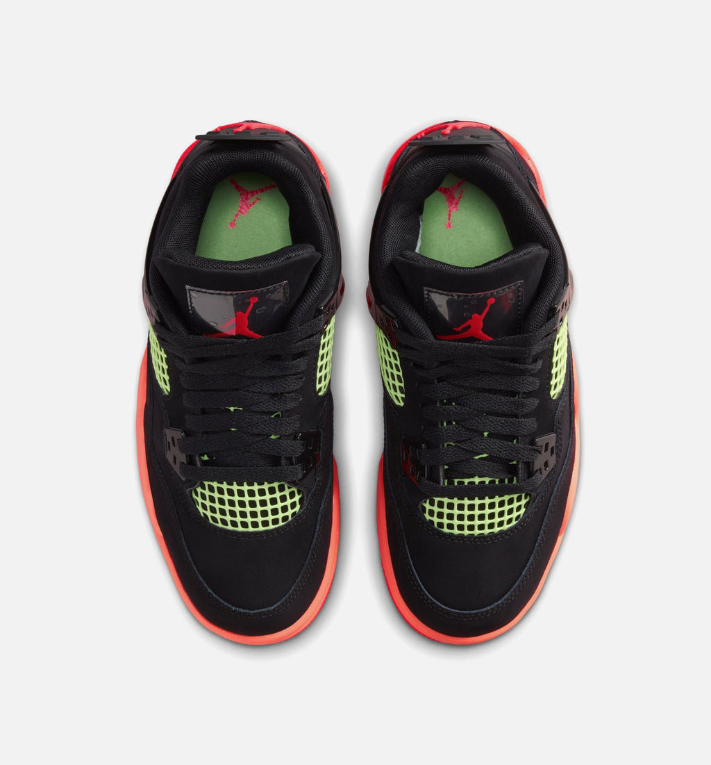 Air Jordan 4 Retro 大童生活方式运动鞋 - 黑色/红外线23/亮芒果橙（Black Infrared 23）