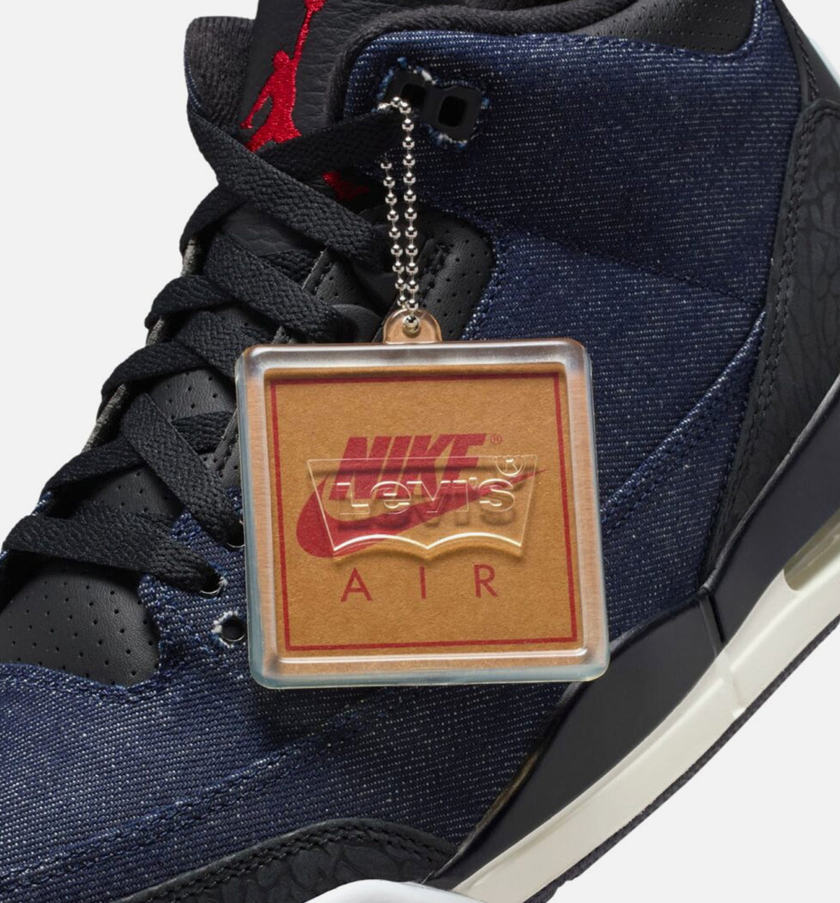 Air Jordan 3 × Levi's 男子休闲鞋 “Indigo and Gym Red” / Denim / Black / Sail
