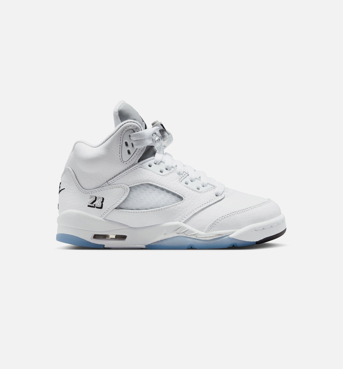 Air Jordan 5 Retro OG White Metallic 大童运动鞋 - 白/黑/金属银