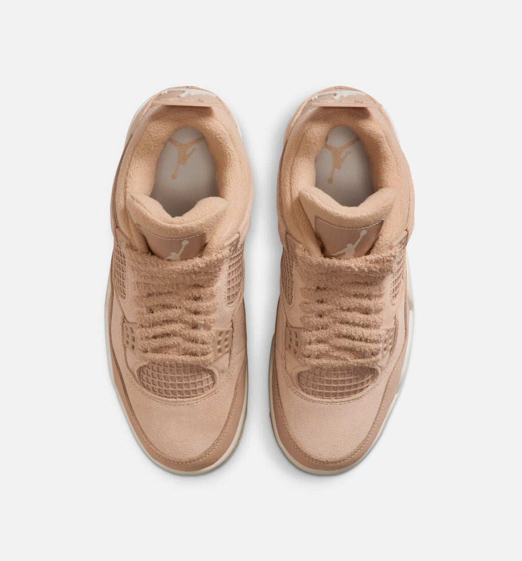 Air Jordan 4 Retro Cozy Girl 女款生活方式运动鞋 - 麻色/浅木爵米白