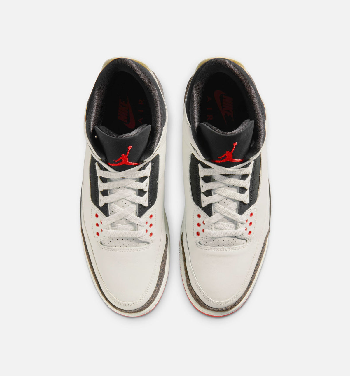 Air Jordan 3 Retro 男款生活方式运动鞋 - 帆白/黑色/大学红/淡象牙（Sail and University Red）