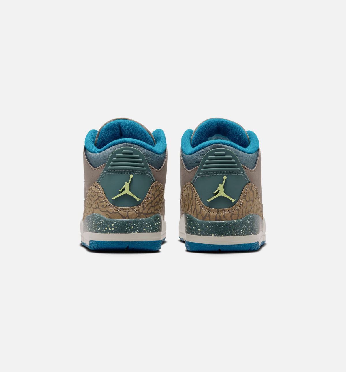 Air Jordan 3 Retro Olive Grey 小童运动鞋 - 橄榄灰/深渊绿/卡其