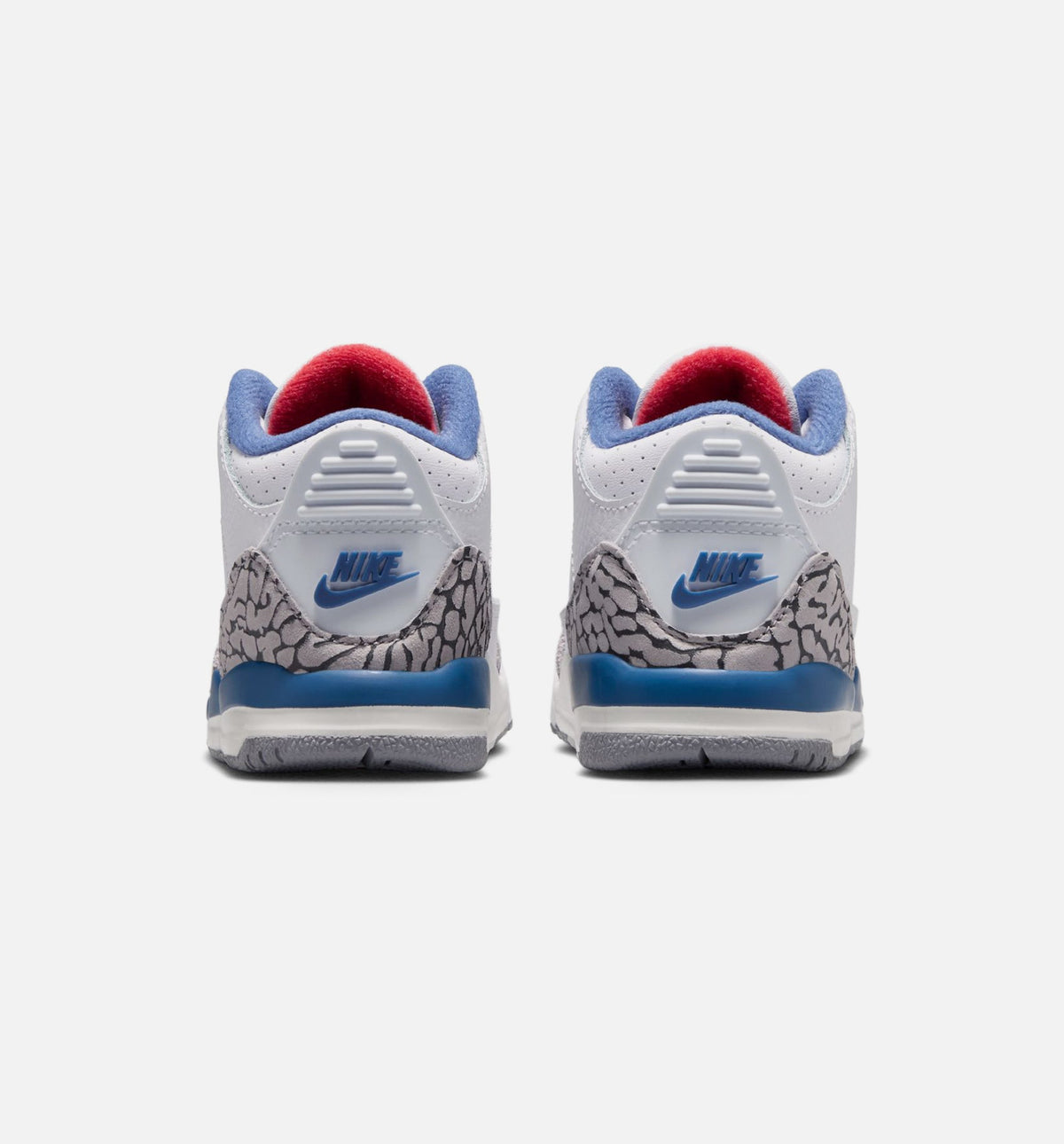 Air Jordan 3 Retro OG 婴幼儿生活方式运动鞋 - 白色/火焰红/真蓝（True Blue）