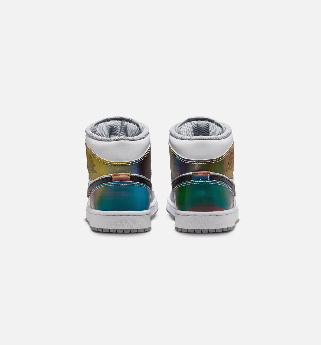 Air Jordan 1 Mid SE 男款生活方式运动鞋 - 黑/白/狼灰