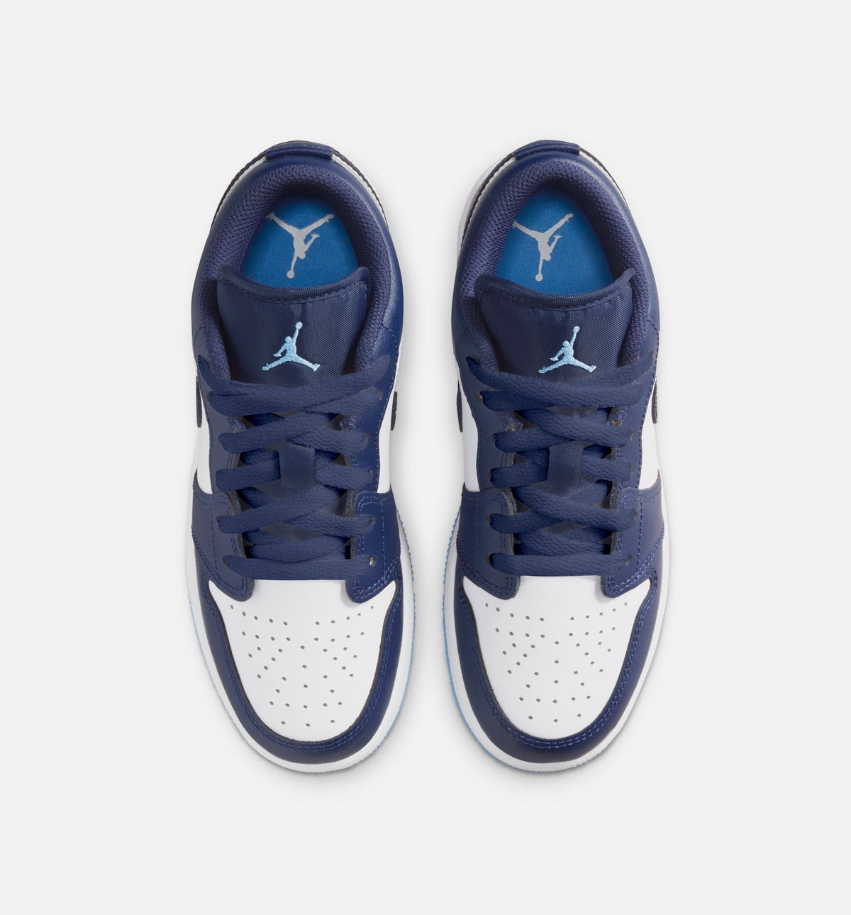 Air Jordan 1 Low Grade School 生活方式运动鞋 - 深海军蓝/大学蓝/白