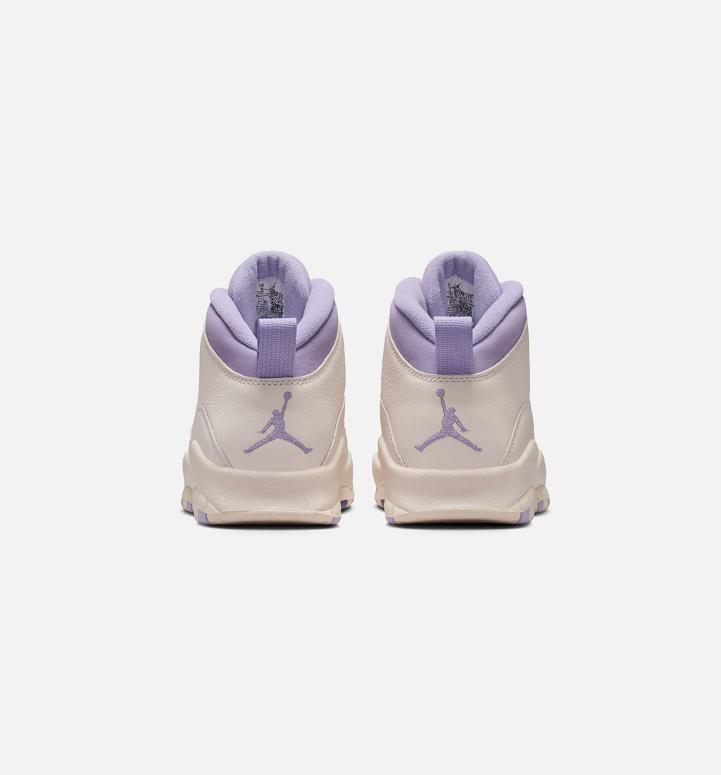 Air Jordan 10 Retro Hydrangeas 女子运动鞋 - 粉白/绣球花蓝/野葡萄紫