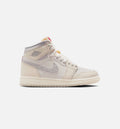 Air Jordan 1 Retro High OG 大童生活方式运动鞋 - 帆白/大学红/淡象牙/橘芒山白/幻影（Sail）