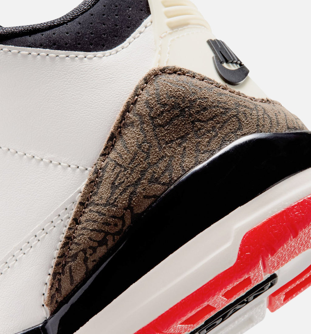 Air Jordan 3 Retro Sail and University Red 小童运动鞋 - 帆白/黑/大学红