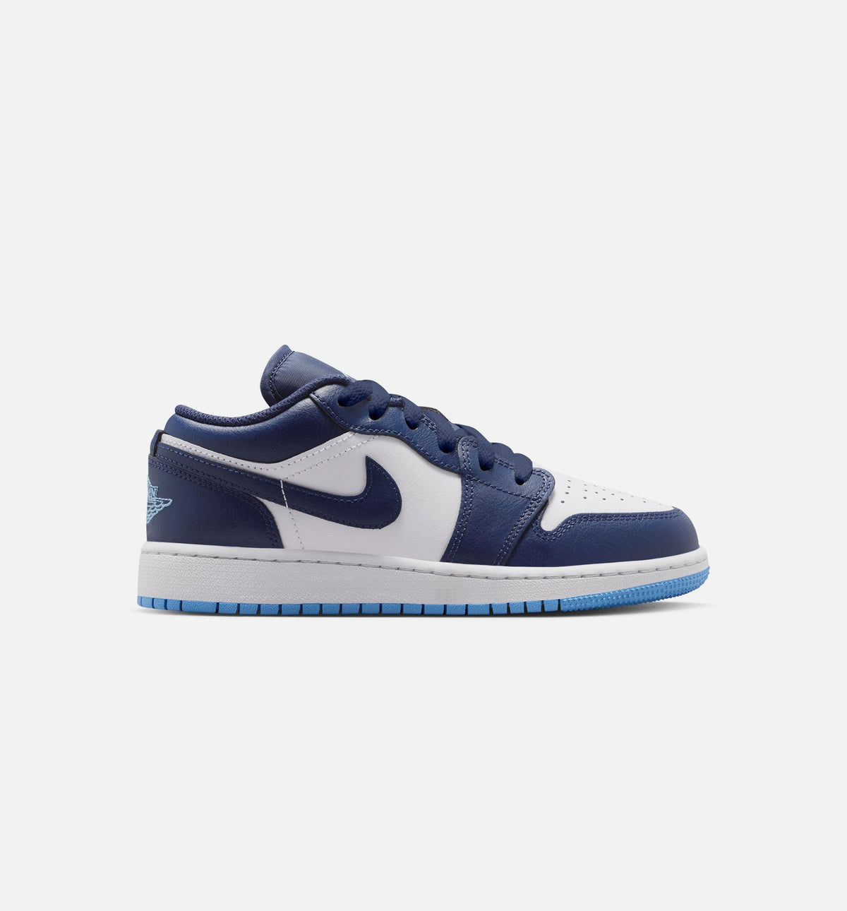 Air Jordan 1 Low Grade School 生活方式运动鞋 - 深海军蓝/大学蓝/白