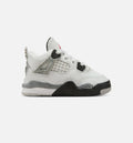 Air Jordan 4 Retro White Cement 婴幼童运动鞋 - 白水泥灰/火焰红