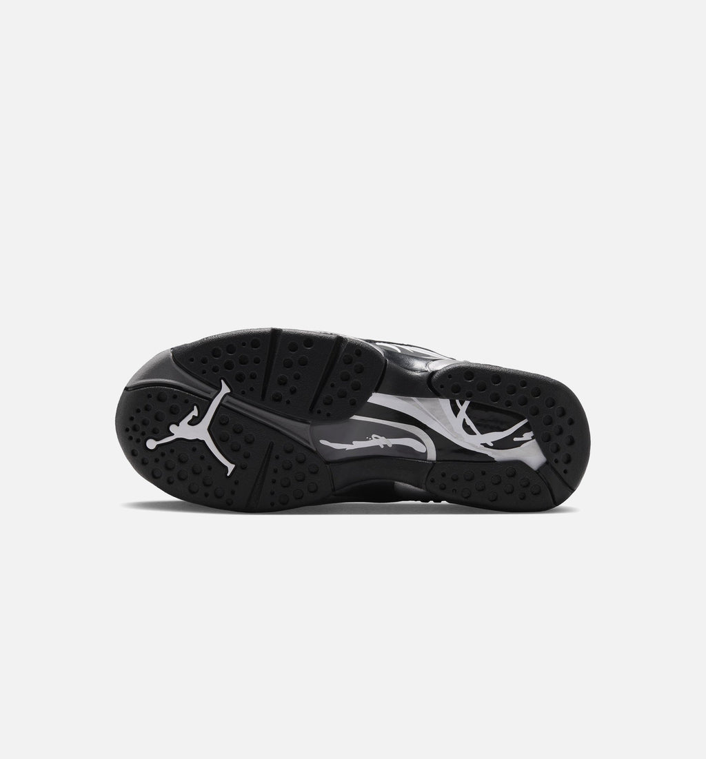 Air Jordan 8 Retro Chrome 大童运动鞋 - 黑/白/淡石墨灰
