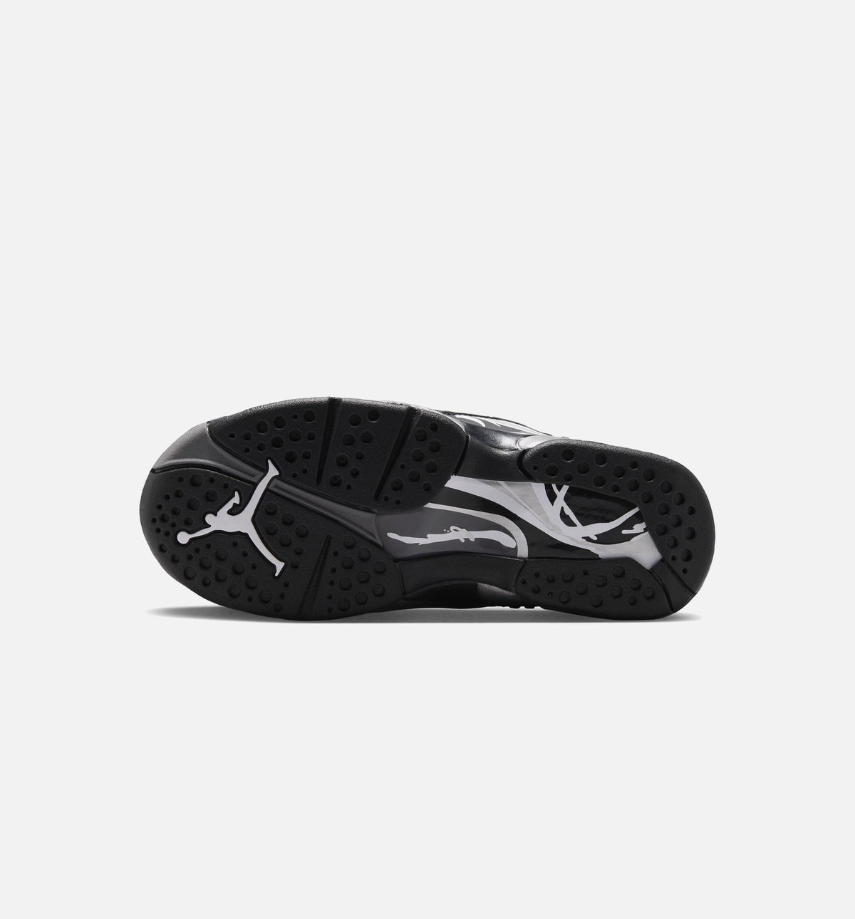 Air Jordan 8 Retro Chrome 大童运动鞋 - 黑/白/淡石墨灰
