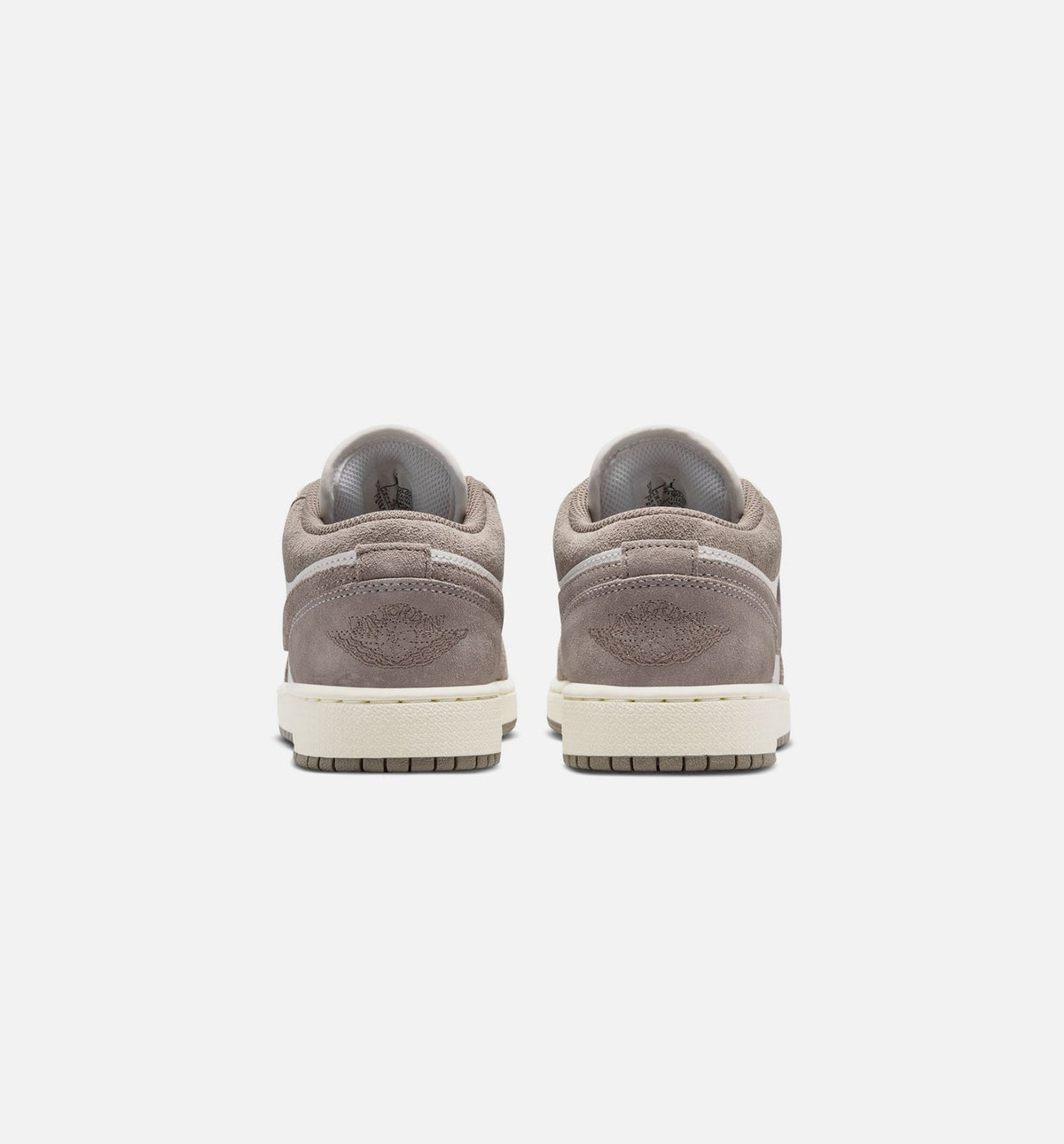 Air Jordan 1 Low Grade School 生活方式运动鞋 - 橄榄灰/谜石/山顶白