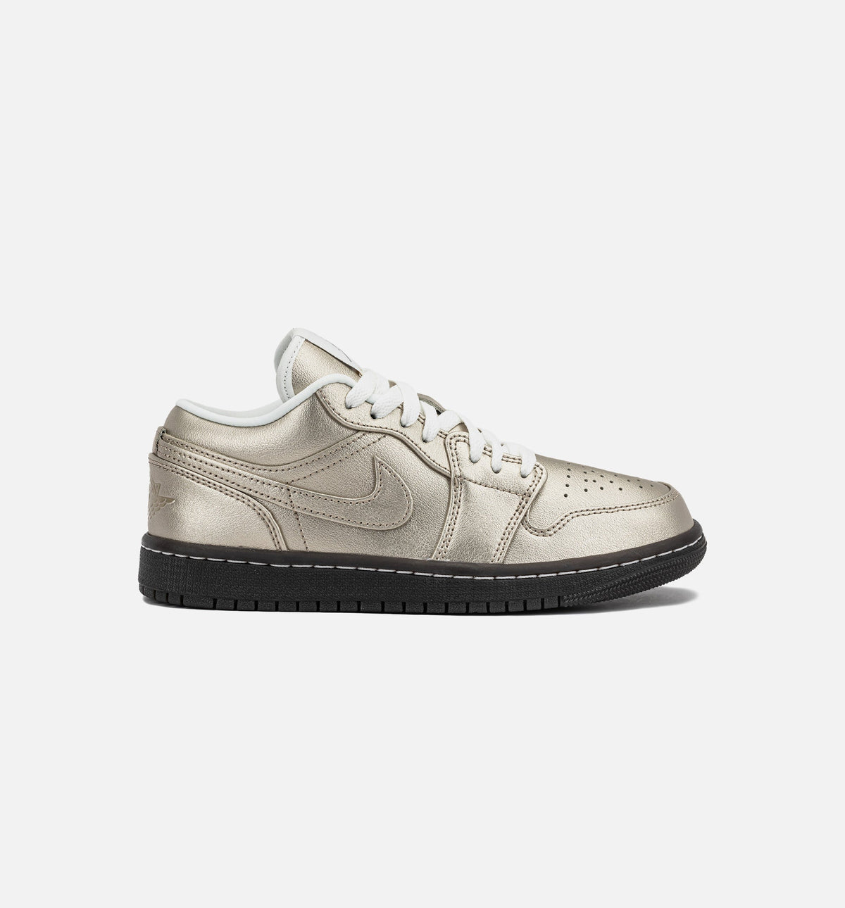 Air Jordan 1 Low SE Metallic Zinc 女子运动鞋 - 金属锌灰/峰顶白/丝绒棕