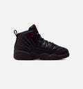 Air Jordan 12 Retro Bloodline 小童运动鞋 - 黑/大学红
