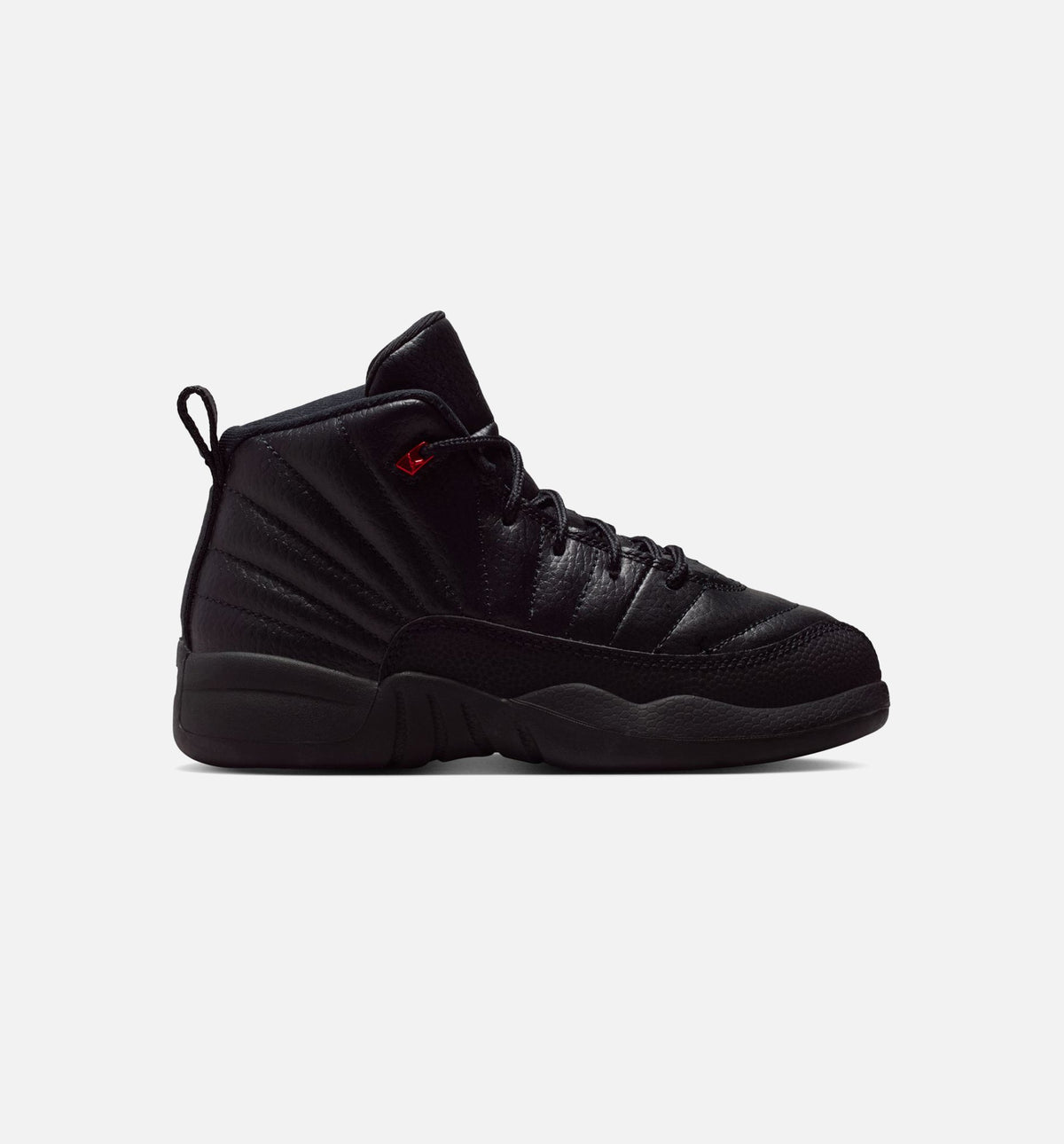 Air Jordan 12 Retro Bloodline 小童运动鞋 - 黑/大学红