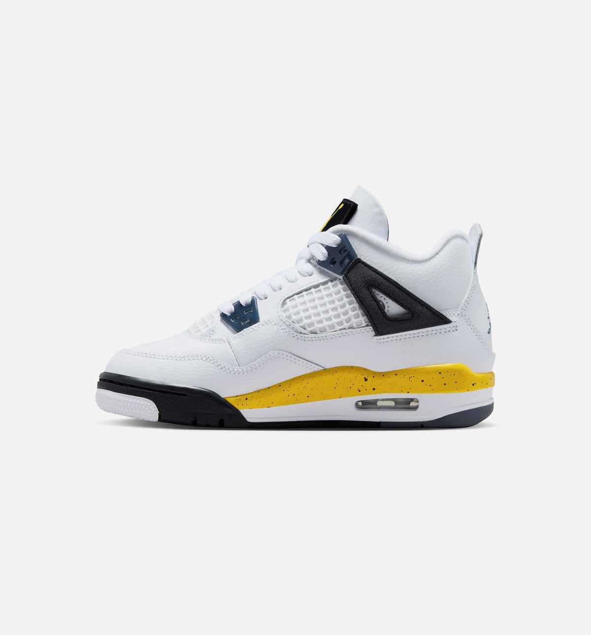 Air Jordan 4 Retro Rare Air Tour Yellow 大童生活方式运动鞋 - 白色/深蓝灰/黑色/巡回黄