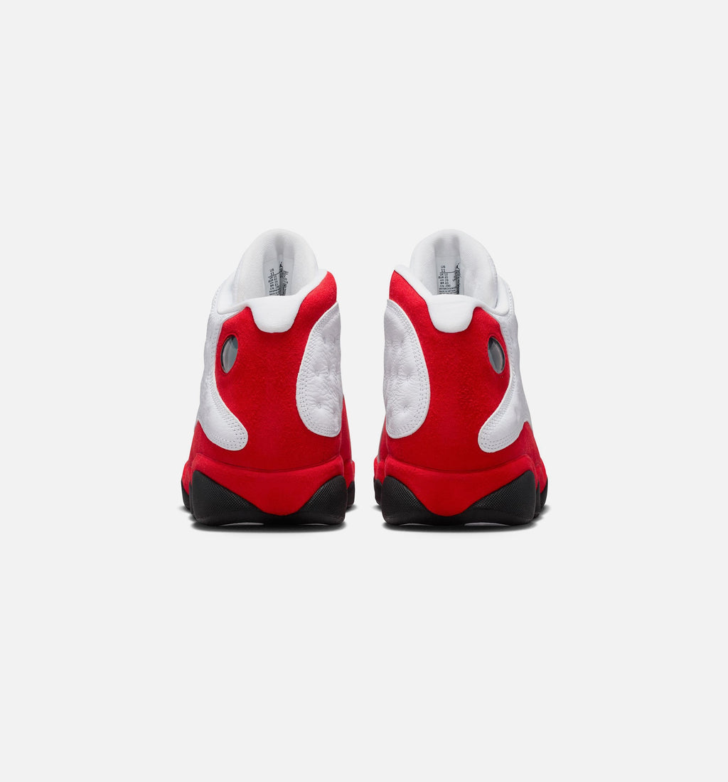 Air Jordan 13 Retro White and University Red 男子运动鞋 - 白/黑/真红