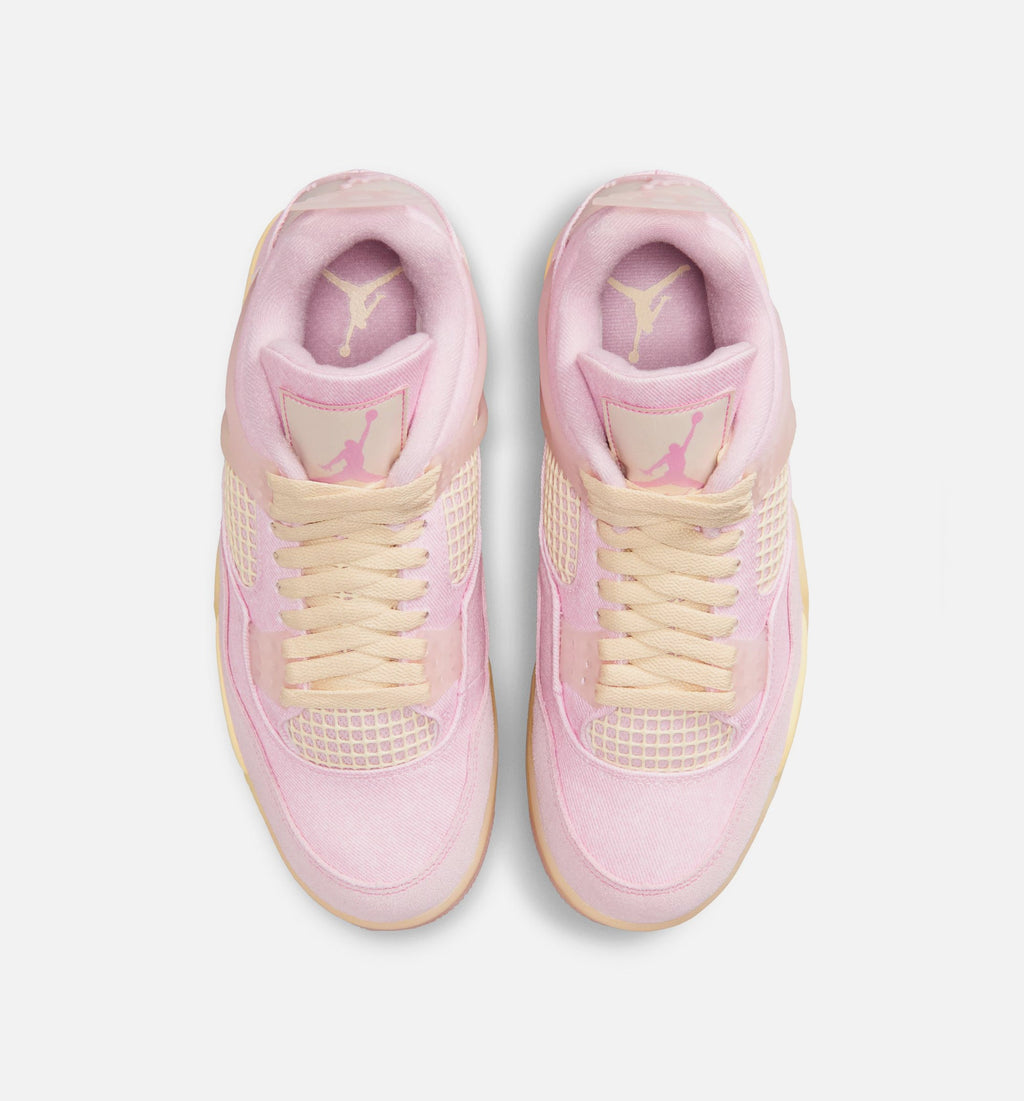 Air Jordan 4 Retro Pink Pearl 女款生活方式运动鞋 - 珍珠粉/冰红/椒子奶白