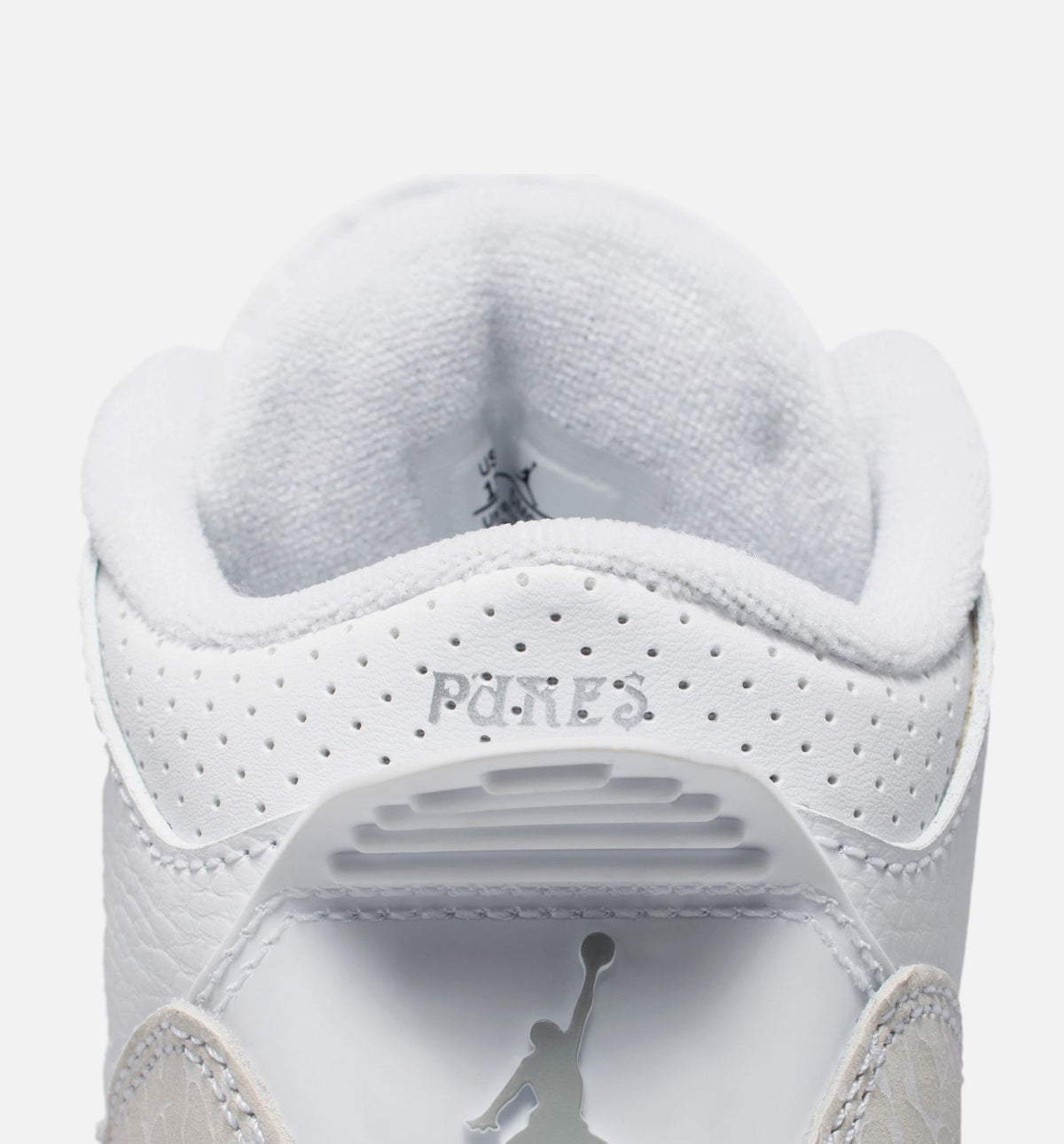 Air Jordan 3 Retro 学龄前儿生活方式运动鞋 - 白色/金属銀（White and Silver）