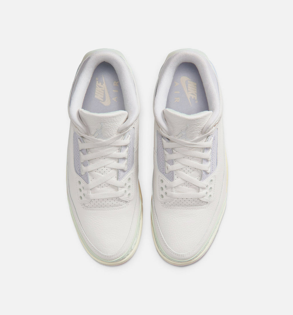 Air Jordan 3 Retro 男款生活方式运动鞋 - 帆白/翡翠晶/光晓红（Sail And Jade Aura）