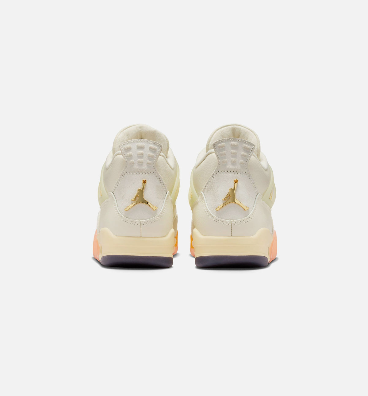 Air Jordan 4 Retro 女款生活方式运动鞋 - 椒子奶/金属金/细麻布/亮芒果橙/日晨橙/黑色（Birds of Paradise）