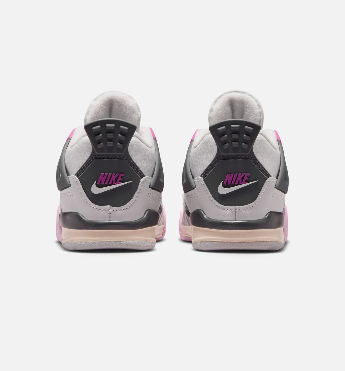 Air Jordan 4 Retro 婴幼儿生活方式运动鞋 - 迎宾白/火焰粉/烟灰（Comic）