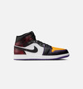 Air Jordan 1 Mid SE 男款生活方式运动鞋 - 真红/白/球场紫/黑