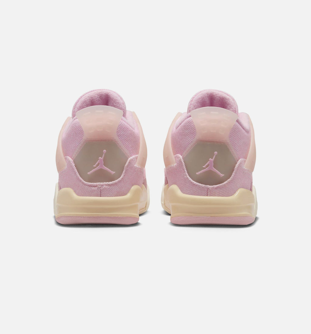 Air Jordan 4 Retro Pink Pearl 婴幼儿生活方式运动鞋 - 冰红/椒子奶白/烟灰/麻泡色/粉冰棒