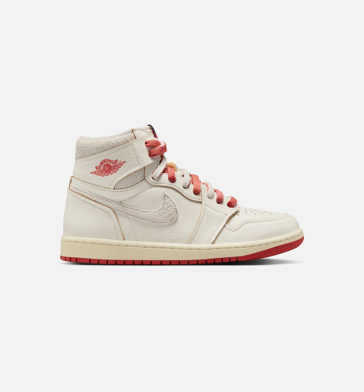 Air Jordan 1 High OG Rare Air Cinnabar 女子运动鞋 - 帆白/朱砂红/浅骨白