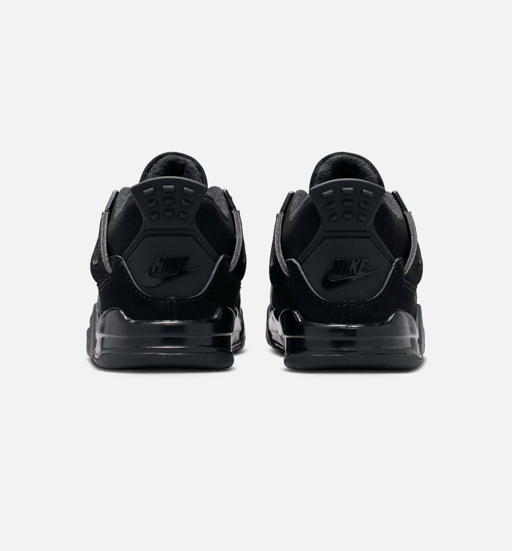 Air Jordan 4 Retro 婴幼儿生活方式运动鞋 - 黑色/轻石墨灰（Black Cat）