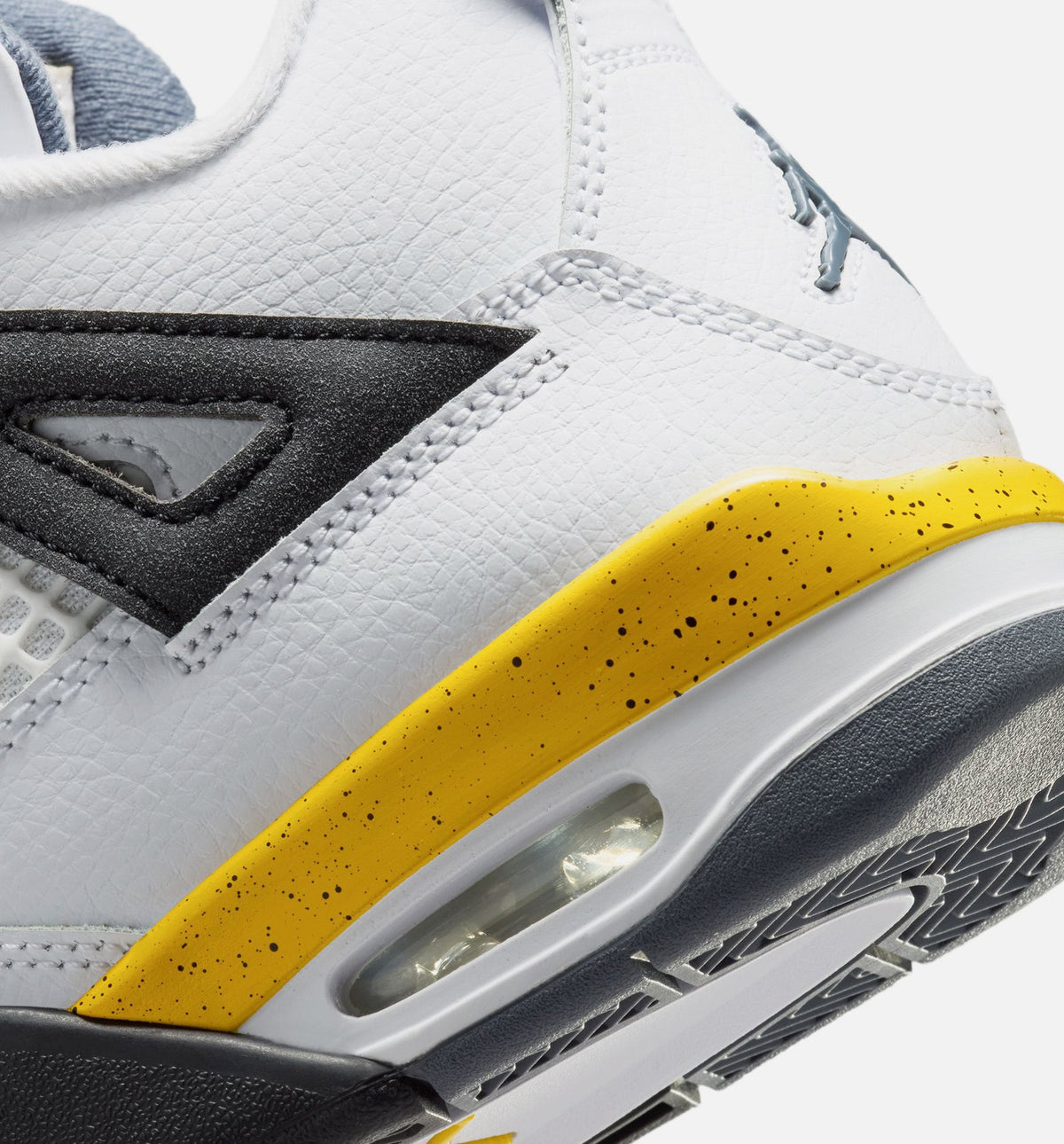 Air Jordan 4 Retro Rare Air Tour Yellow 大童生活方式运动鞋 - 白色/深蓝灰/黑色/巡回黄