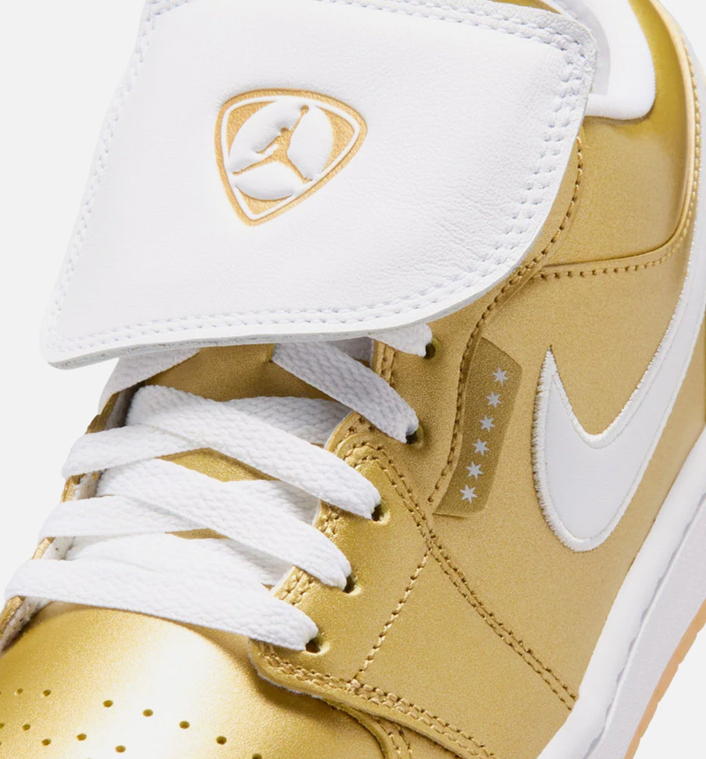 Air Jordan 1 Low 女子休闲鞋 / Gold / White / Gum Yellow