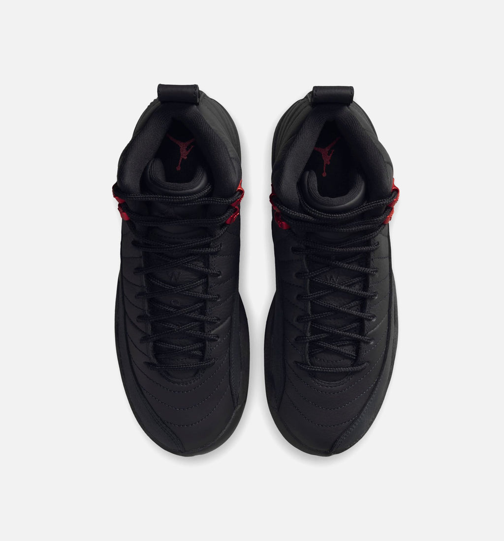 Air Jordan 12 Retro Bloodline 大童运动鞋 - 黑/大学红