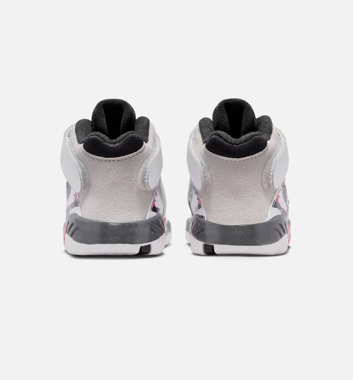 Air Jordan 8 Retro White and True Red 婴幼童运动鞋 - 白/黑/真红