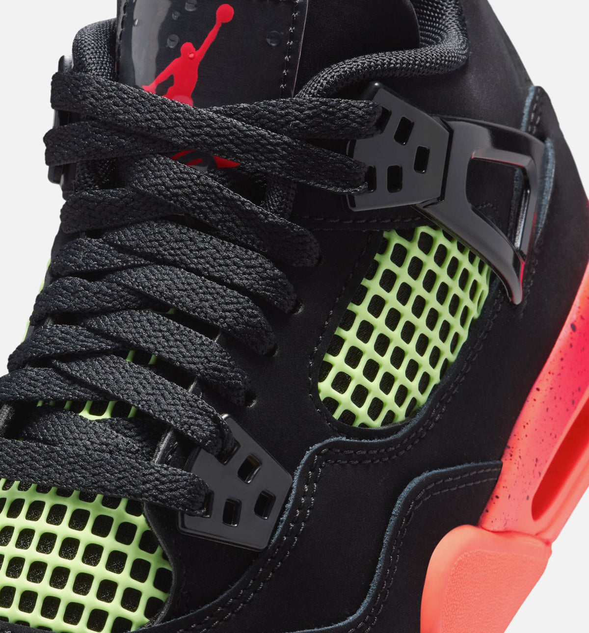 Air Jordan 4 Retro 大童生活方式运动鞋 - 黑色/红外线23/亮芒果橙（Black Infrared 23）