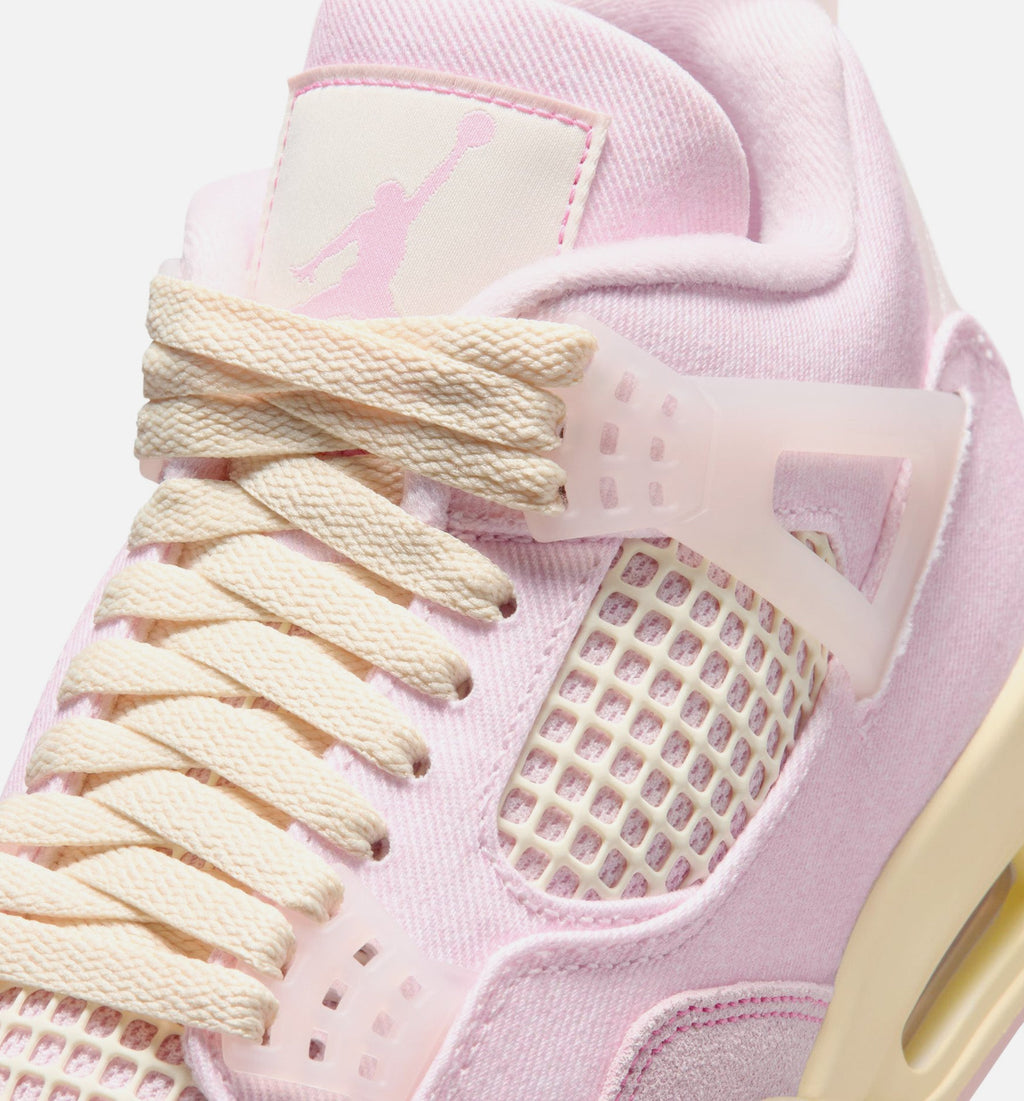 Air Jordan 4 Retro Pink Pearl 女款生活方式运动鞋 - 珍珠粉/冰红/椒子奶白